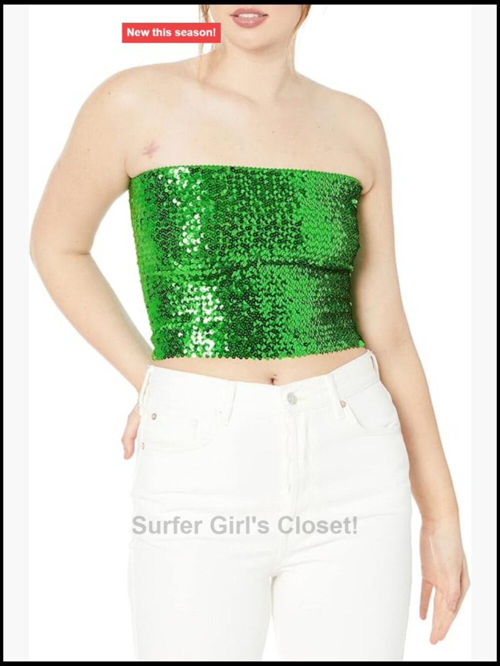 Sequin Stretch Tube Top Crop Party Clubwear Sleeveless